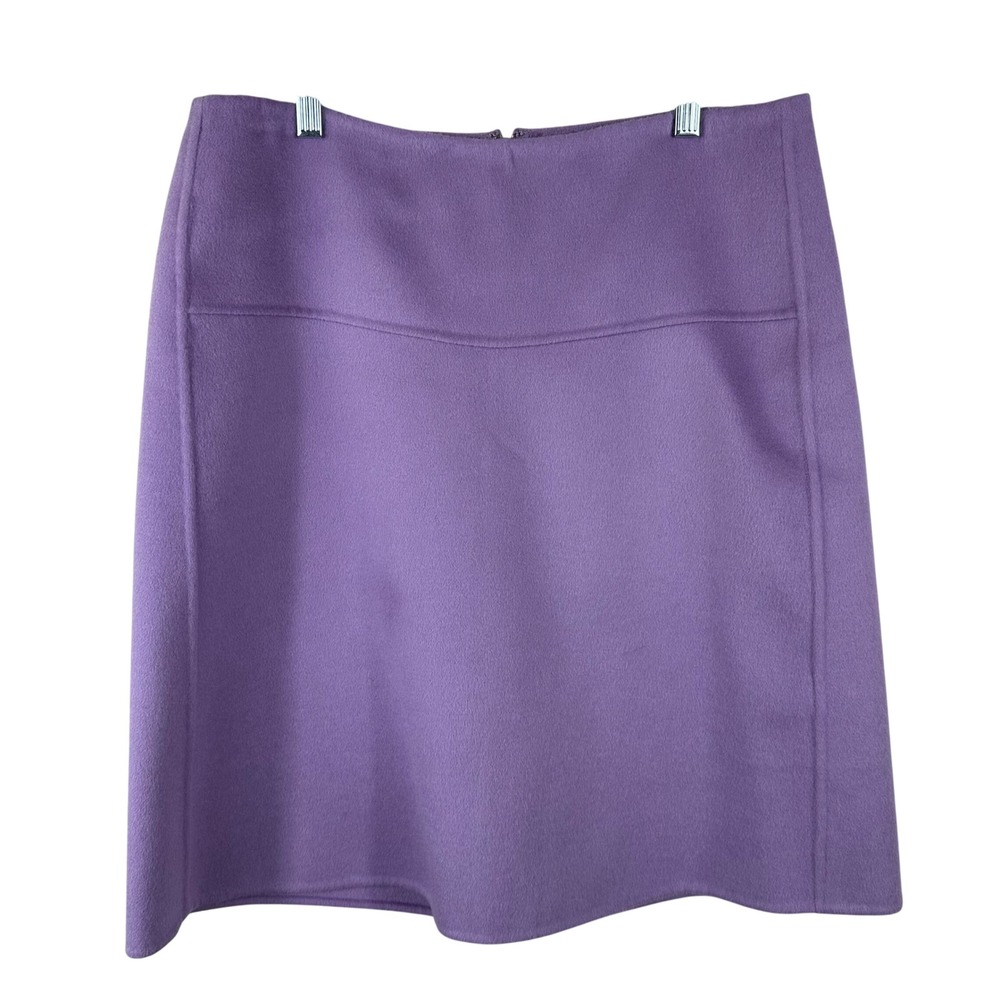 NWOT COS Wool Blend Mini Skirt Womens 10 Purple Minimalist Quiet Luxury Office